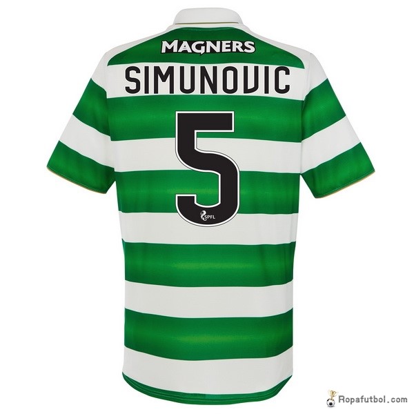 Camiseta Celtic Replica Primera Ropa Simunouic 2016/17 Verde